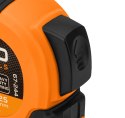 MIARA ZWIJANA STALOWA SU PER BLACK 7,5 M x 25 MM, AUTO BLOKADA, DWA  PRZYCISKI STO P, MAGNES