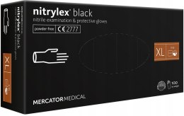 RĘKAWICE NITRYLOWE CZARNE MERCATOR NITRYLEx BASIC ROZMIAR xL 100 SZT.