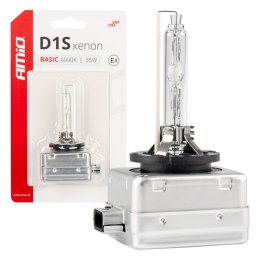 ŻARÓWKA KSENONOWA ŻARNIK xENON D1S 35W 6000K BASIC BLISTER AMIO-03864