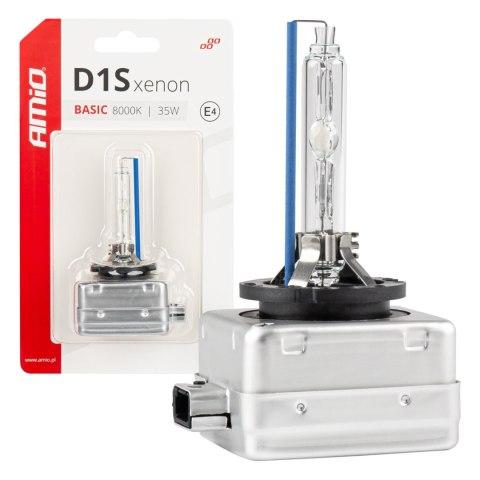 ŻARÓWKA KSENONOWA ŻARNIK xENON D1S 35W 8000K BASIC BLISTER AMIO-03865