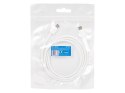 66-165# PRZYŁĄCZE USB-C - USB-C 1,0M BIAŁE  PLECIONKA