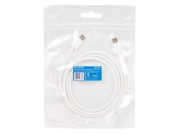 66-165# PRZYŁĄCZE USB-C - USB-C 1,0M BIAŁE  PLECIONKA