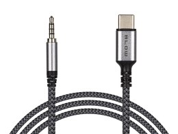 66-166# PRZYŁĄCZE USB-C - JACK 3,5 1,0M  PLECIONKA