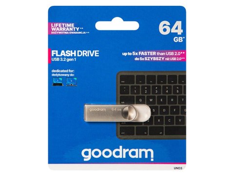 66-322# PENDRIVE 64GB GOODRAM UNO3 USB3.2 66-322# PENDRIVE 64GB GOODRAM UNO3 USB3.2