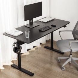 BIURKO STOLIK Z BLATEM 140x68CM ERGO OFFICE, S PRĘŻYNA GAZOWA, REGULACJA WYSOKOŚCI, DO  PRACY STOJĄCO SIEDZĄCEJ, MAx WYS 115CM, ER