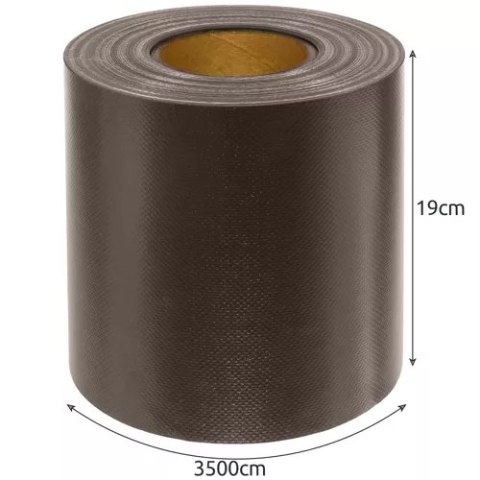 TAŚMA OGRODZENIOWA 19CMx35M 630G/M2 BRĄZOWA 23707 TAŚMA OGRODZENIOWA 19CMx35M 630G/M2 BRĄZOWA 23707