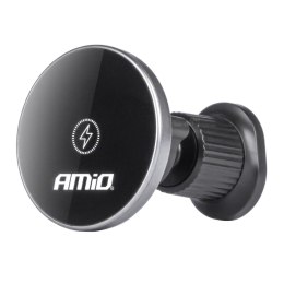UCHWYT DO SAMOCHODU NA TELEFON Z ŁADOWARKĄ INDUKCYJNĄ DO KRATKI MY MAG 15W AMIO-03773
