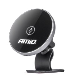 UCHWYT DO SAMOCHODU NA TELEFON Z ŁADOWARKĄ INDUKCYJNĄ NA DESKĘ KOK PIT MY MAG 15W AMIO-03774