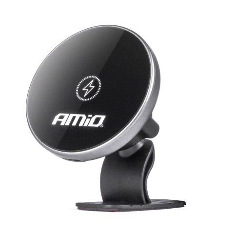 UCHWYT DO SAMOCHODU NA TELEFON Z ŁADOWARKĄ INDUKCYJNĄ NA DESKĘ KOK PIT MY MAG 15W AMIO-03774