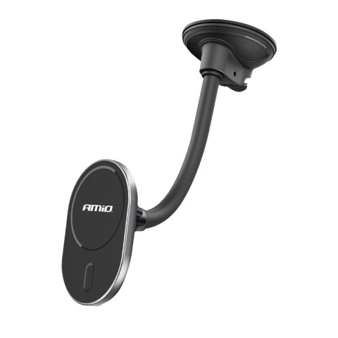 UCHWYT DO SAMOCHODU NA TELEFON Z ŁADOWARKĄ INDUKCYJNĄ NA SZYBĘ KOK PIT MY MAG 15W AMIO-03772