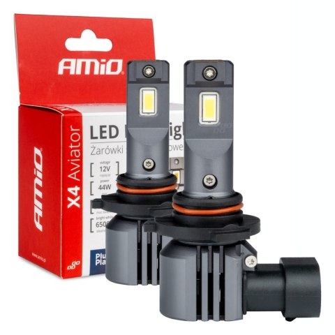 ŻARÓWKI SAMOCHODOWE LED SERIA x4 AVIATOR HB3 9005 HIR1 9011 H10 6500K CANBUS AMIO-03766