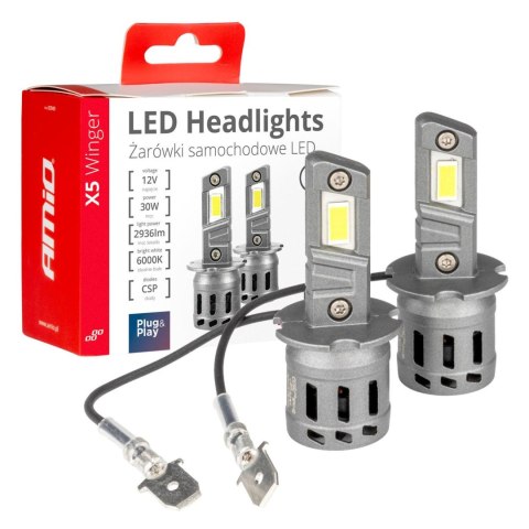 ŻARÓWKI SAMOCHODOWE LED SERIA x5 WINGER H3 6000K CANBUS AMIO-03944 ŻARÓWKI SAMOCHODOWE LED SERIA x5 WINGER H3 6000K CANBUS AMIO-03944