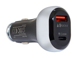 75-777# ŁADOWARKA SAMOCHODOWA GN.USB+USB-C 38W G38A
