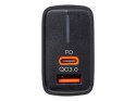 76-021# ŁADOWARKA SIECIOWA GNIAZDO USB + USB-C qC+ PD 20W