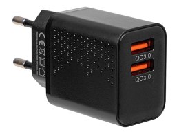 76-024# ŁADOWARKA SIECIOWA GNIAZDO USBx2 qC 36W