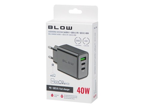 76-025# ŁADOWARKA SIECIOWA GNIAZDO USB + USB-Cx2 qC+ PD 40W 76-025# ŁADOWARKA SIECIOWA GNIAZDO USB + USB-Cx2 qC+ PD 40W
