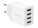 76-026# ŁADOWARKA SIECIOWA GNIAZDO USBx3 + USB qC 30W
