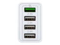 76-026# ŁADOWARKA SIECIOWA GNIAZDO USBx3 + USB qC 30W