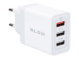76-027# ŁADOWARKA SIECIOWA GNIAZDO USBx2 + USB qC 30W