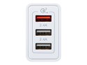 76-027# ŁADOWARKA SIECIOWA GNIAZDO USBx2 + USB qC 30W