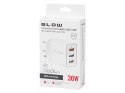 76-027# ŁADOWARKA SIECIOWA GNIAZDO USBx2 + USB qC 30W