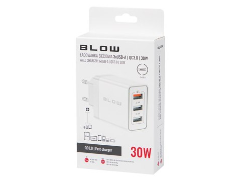 76-027# ŁADOWARKA SIECIOWA GNIAZDO USBx2 + USB qC 30W 76-027# ŁADOWARKA SIECIOWA GNIAZDO USBx2 + USB qC 30W