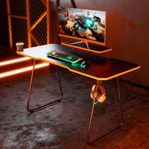 BIURKO GAMINGOWE Z PÓŁKĄ NA MONITOR NANORS, 50KG MAx, WYSOKOŚĆ 850MM, CZARNE, RS170 BIURKO GAMINGOWE Z PÓŁKĄ NA MONITOR NANORS, 50KG MAx, WYSOKOŚĆ 850MM, CZARNE, RS170