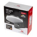 LAM PA LED Z CZUJNIKIEM RUCHU MACLEAN, CZUJNIK RUCHU PIR, KOLOR CZARNY, 15W, IP65, 1560LM, BARWA NEUTRALNA BIAŁA (4000K) MCE344 B