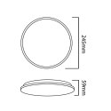 SUFITOWA LAM PA LED Z CZUJNIKIEM MACLEAN, CZUJNIK MIKROFALOWY 5.8GHZ,4000K, 12W, 950LM, IP44, MCE347