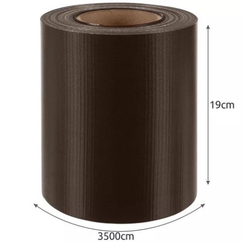 TAŚMA OGRODZENIOWA 19CMx35M 450G/M2 BRĄZOWA 23702 TAŚMA OGRODZENIOWA 19CMx35M 450G/M2 BRĄZOWA 23702