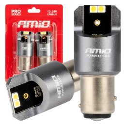 ŻARÓWKI LED CANBUS SERIA  PRO BAY15D  P21/5W 4x3030 SMD BIAŁE 12V 24V AMIO-03585