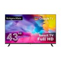 TELEWIZOR KRUGER&MATZ 43" FHD GOOGLE TV 5.0 DVB-T2/T/C H.265 HEVC