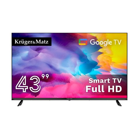 TELEWIZOR KRUGER&MATZ 43" FHD GOOGLE TV 5.0 DVB-T2/T/C H.265 HEVC TELEWIZOR KRUGER&MATZ 43" FHD GOOGLE TV 5.0 DVB-T2/T/C H.265 HEVC