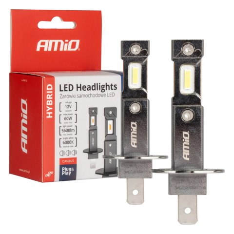 ŻARÓWKI SAMOCHODOWE LED SERIA HYBRID H1 6000K CANBUS 60W AMIO-04112 ŻARÓWKI SAMOCHODOWE LED SERIA HYBRID H1 6000K CANBUS 60W AMIO-04112