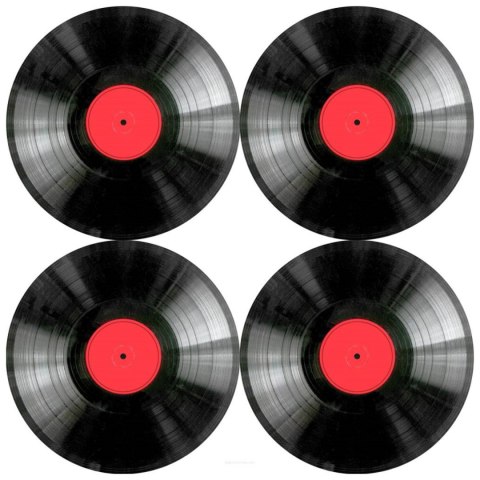 ZESTAW  PODKŁADEK NA STÓŁ OKRĄGŁYCH 4D - VINYL 