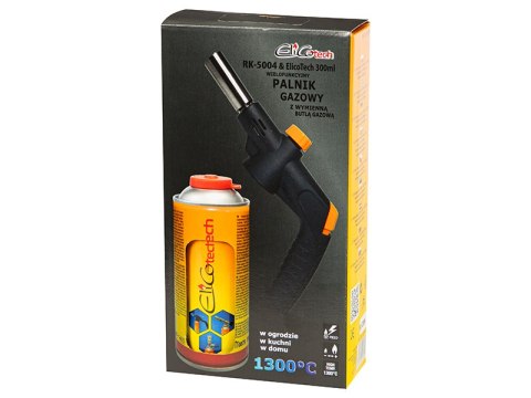 53-208# PALNIK GAZOWY RK-5004 + GAZ 300ML ELICO TECH 53-208# PALNIK GAZOWY RK-5004 + GAZ 300ML ELICO TECH