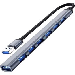 AK340A HUB USB 1x3.0 6x2.0 SLIM