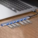 AK340A HUB USB 1x3.0 6x2.0 SLIM