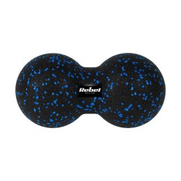 DUOBALL  PODWÓJNA  PIŁKA DO MASAŻU 12CM, KOLOR CZARNO-NIEBIESKI, MATERIAŁ EPP, REBEL ACTIVE