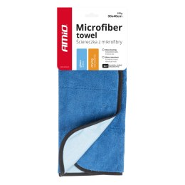 MIKROFIBRA DO MYCIA CZYSZCZENIA SZYB I OSUSZANIA SAMOCHODU 2W1 30x40 CM AMIO-03746