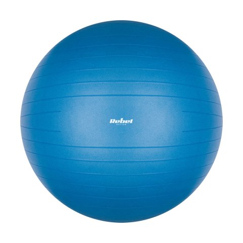 PIŁKA GIMNASTYCZNA REHABILITACYJNA 75CM Z POM PKĄ RĘCZNĄ, KOLOR NIEBIESKI , REBEL ACTIVE PIŁKA GIMNASTYCZNA REHABILITACYJNA 75CM Z POM PKĄ RĘCZNĄ, KOLOR NIEBIESKI , REBEL ACTIVE
