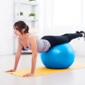 PIŁKA GIMNASTYCZNA REHABILITACYJNA 75CM Z  POM PKĄ RĘCZNĄ, KOLOR NIEBIESKI , REBEL ACTIVE