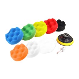 ZESTAW GĄBEK DO  POLEROWANIA GĄBKI  POLERSKIE 8 EL.+ DYSK 80 MM + ADA PTER M14 AMIO-03699