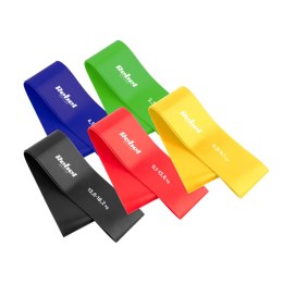ZESTAW GUM DO ĆWICZEŃ LATEKSOWY - MINI BAND L, 2.3-18.2 KG, 5 GUM, KOLOROWY, REBEL ACTIVE