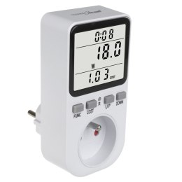 MIERNIK ENERGII GREENBLUE, WATOMIERZ, TY P E, 220-240V AC, 50HZ, MAx. OBCIĄŻENIE 16A, IP20, WBUDOWANA BATERIA, GB364 E