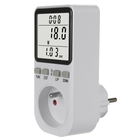 MIERNIK ENERGII GREENBLUE, WATOMIERZ, TY P E, 220-240V AC, 50HZ, MAx. OBCIĄŻENIE 16A, IP20, WBUDOWANA BATERIA, GB364 E MIERNIK ENERGII GREENBLUE, WATOMIERZ, TY P E, 220-240V AC, 50HZ, MAx. OBCIĄŻENIE 16A, IP20, WBUDOWANA BATERIA, GB364 E