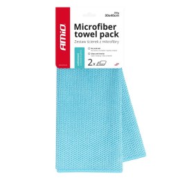 MIKROFIBRA ŚCIERECZKA UNIWERSALNA NA SUCHO I MOKRO 30x40 CM 350G 2 SZT. AMIO-03737