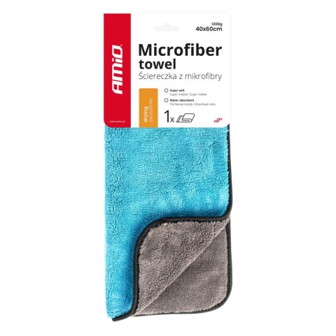 ŚCIERECZKA MIKROFIBRA RĘCZNIK DO OSUSZANIA SAMOCHODU AUTA LAKIERU 40x60 CM 1200G AMIO-03758 ŚCIERECZKA MIKROFIBRA RĘCZNIK DO OSUSZANIA SAMOCHODU AUTA LAKIERU 40x60 CM 1200G AMIO-03758