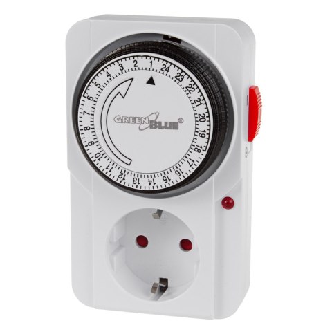 WŁĄCZNIK CZASOWY - TIMER MECHANICZNY GREENBLUE, 48 PROGRAMÓW, MAx. OBCIĄŻENIE 16A, IP20, GB360 F WŁĄCZNIK CZASOWY - TIMER MECHANICZNY GREENBLUE, 48 PROGRAMÓW, MAx. OBCIĄŻENIE 16A, IP20, GB360 F