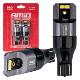 ŻARÓWKI LED CANBUS  PRO T15 W16W 4x2016 SMD BIAŁE 12V 24V AMIO-03578